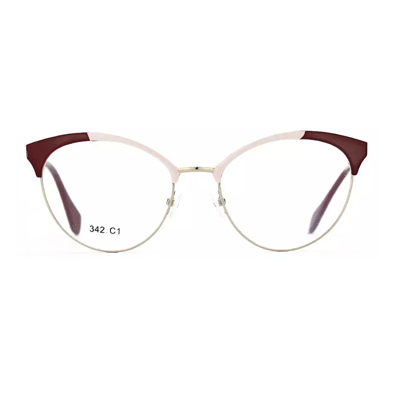 Retro Metal Cat Eye Glasses Frame Female Clear Lens Optical Myopia Computer Prescription Glasses Eyewear Accessories