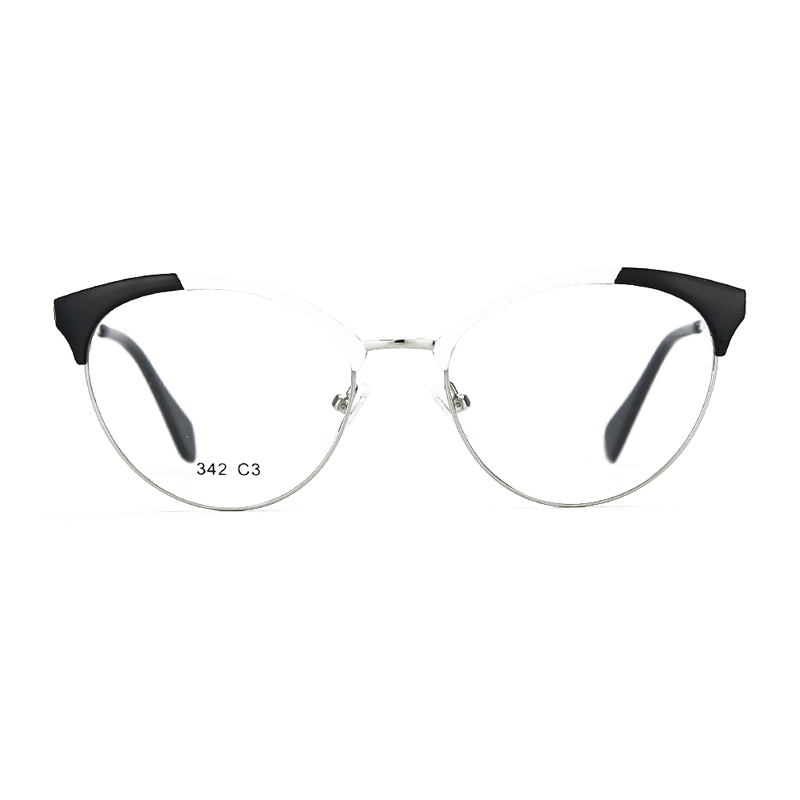 Retro Metal Cat Eye Glasses Frame Female Clear Lens Optical Myopia Computer Prescription Glasses Eyewear Accessories