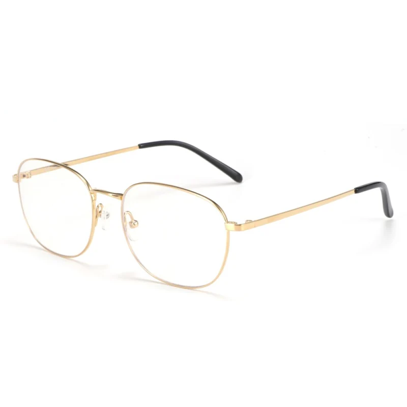 Low MOQ Italy Designer Round Vintage Shape Gold Titanium Optical Frame Glasses Eyeglasses