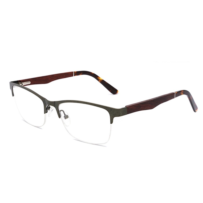 Alloy Glasses Frame Men Ultralight Half Square Myopia Prescription Lens 2020 Hot Optical Frames Screwless Eyewear