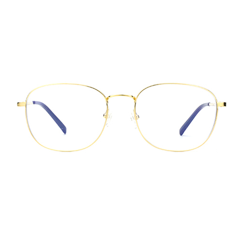 Low MOQ Italy Designer Round Vintage Shape Gold Titanium Optical Frame Glasses Eyeglasses