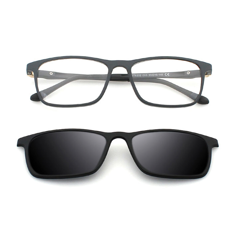 2 In 1 Polarized Optical Magnetic Sunglasses for Men Magnet Clip on Eyewear Polaroid Prescription Sunglasses Frames