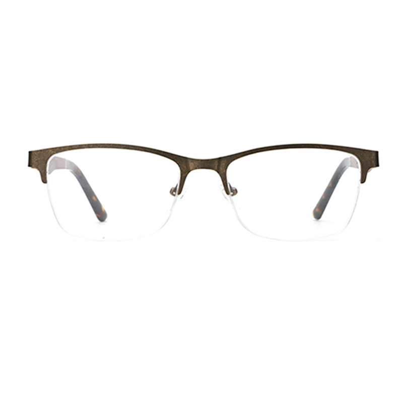 Alloy Glasses Frame Men Ultralight Half Square Myopia Prescription Lens 2020 Hot Optical Frames Screwless Eyewear