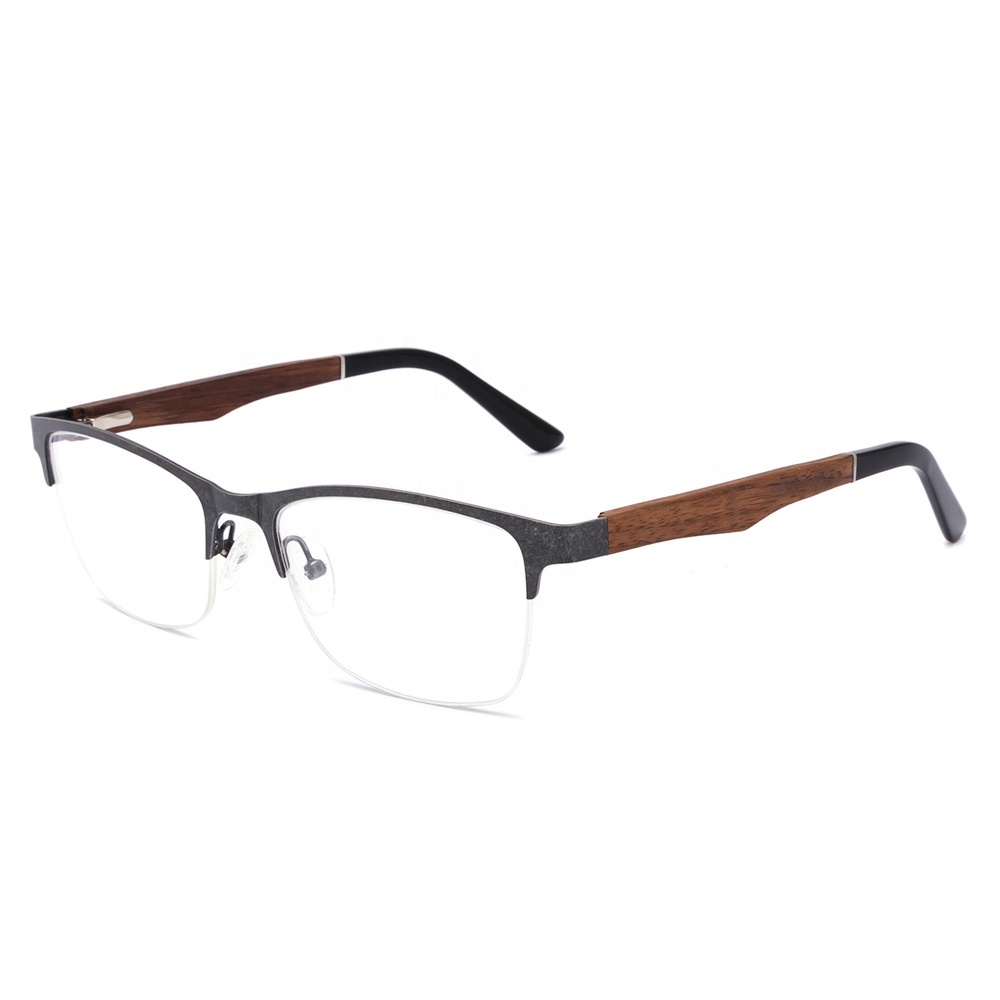 Alloy Glasses Frame Men Ultralight Half Square Myopia Prescription Lens 2020 Hot Optical Frames Screwless Eyewear