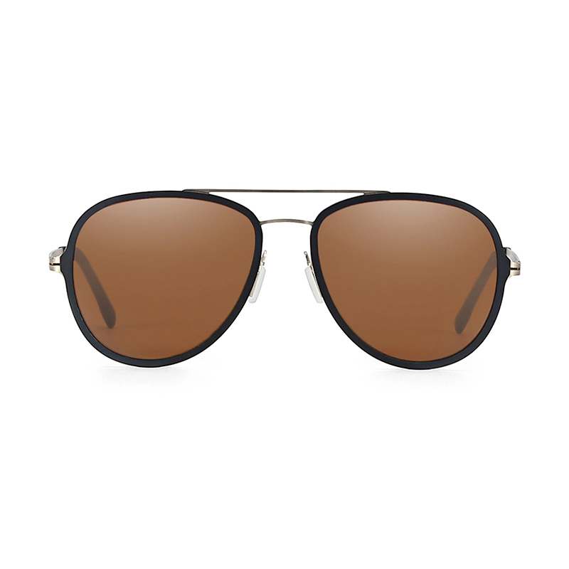 Classic Pilot Polarized Sunglasses Women's Men's Small Retro Double Bridge Light Metal Frame Gafas De Sol Masculino