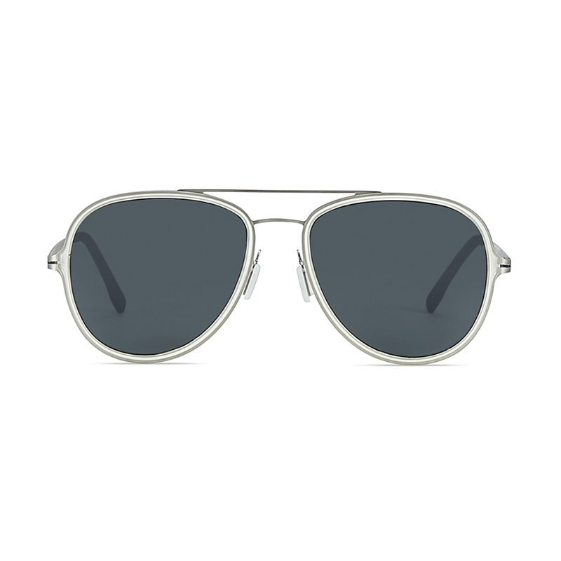 Classic Pilot Polarized Sunglasses Women's Men's Small Retro Double Bridge Light Metal Frame Gafas De Sol Masculino