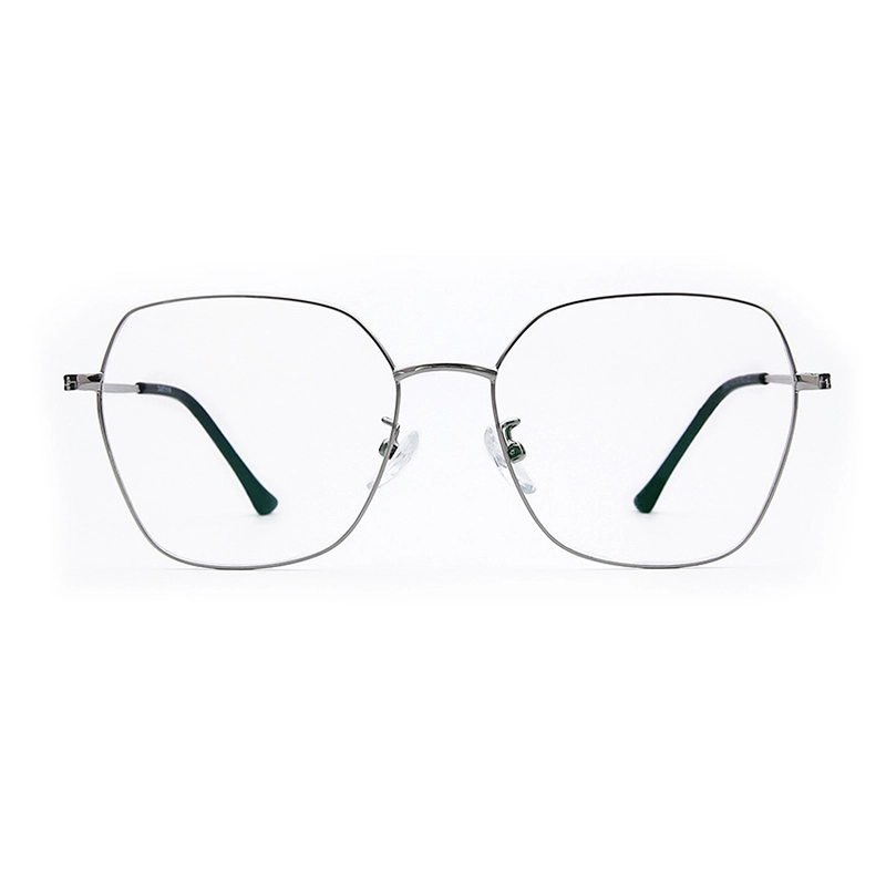 Anti Blue Light Computer Glasses Frames Women Retro Metal Oversized Frame Clear Lens Eyeglasses Optical Spectacles