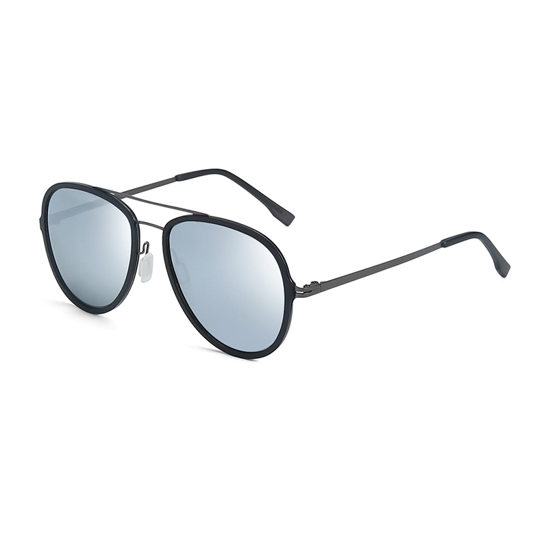 Classic Pilot Polarized Sunglasses Women's Men's Small Retro Double Bridge Light Metal Frame Gafas De Sol Masculino