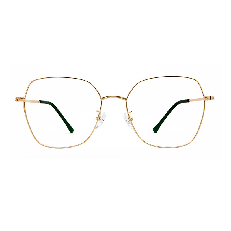 Anti Blue Light Computer Glasses Frames Women Retro Metal Oversized Frame Clear Lens Eyeglasses Optical Spectacles