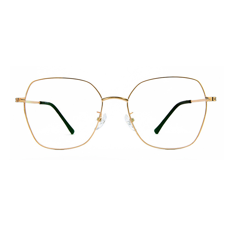 Anti Blue Light Computer Glasses Frames Women Retro Metal Oversized Frame Clear Lens Eyeglasses Optical Spectacles