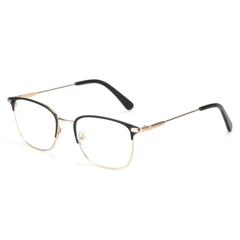 Semi Rimless Retro Optical Glasses Frame Men Clear Myopia Spectacles Frame Korean Vintage Prescription Eyeglasses Frame