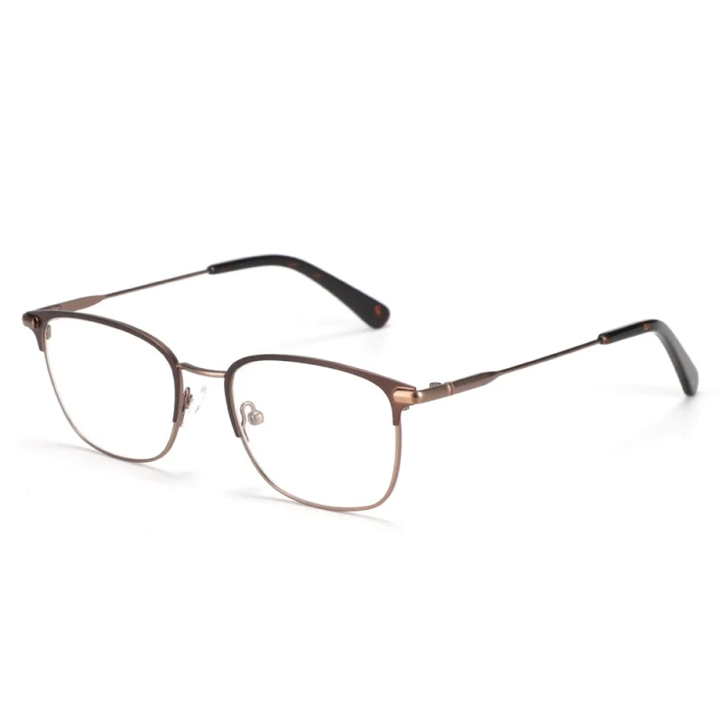 Semi Rimless Retro Optical Glasses Frame Men Clear Myopia Spectacles Frame Korean Vintage Prescription Eyeglasses Frame