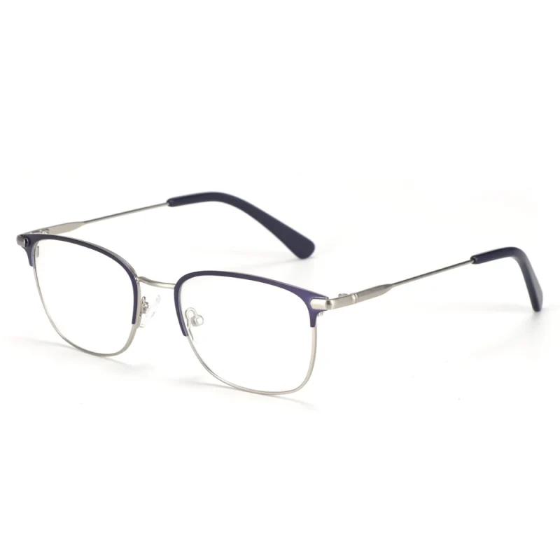 Semi Rimless Retro Optical Glasses Frame Men Clear Myopia Spectacles Frame Korean Vintage Prescription Eyeglasses Frame