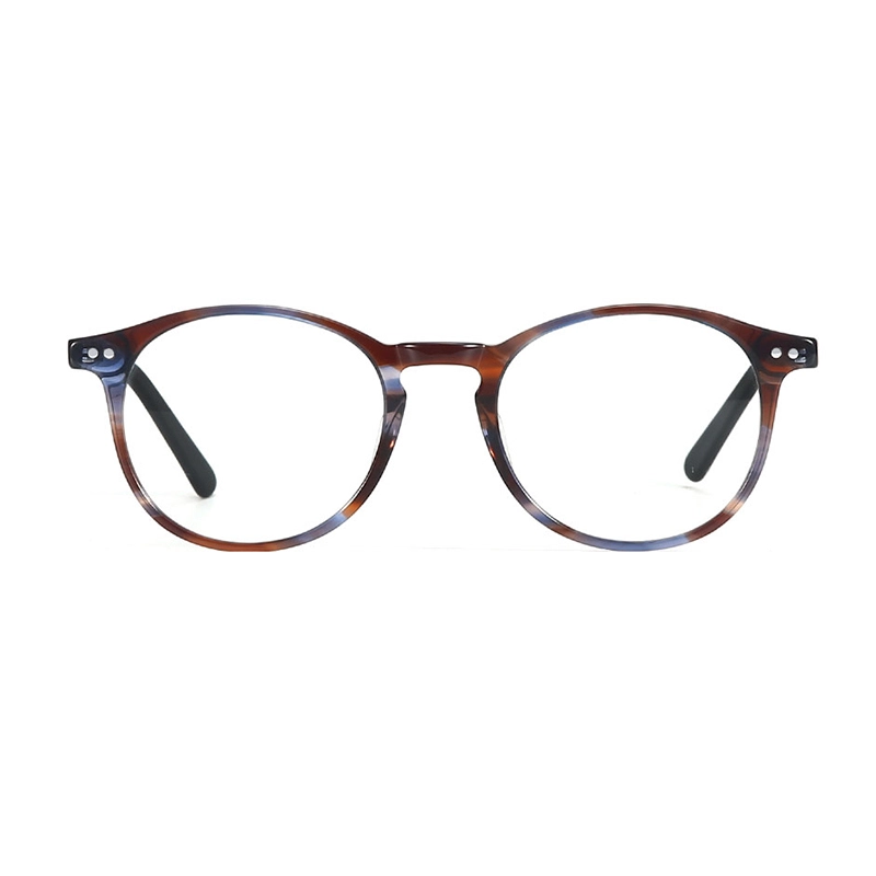 Acetate Round Glasses Frames Men Women Ultralight Retro Anti Blue Light Myopia Optical Eyeglasses Prescription Eyewear