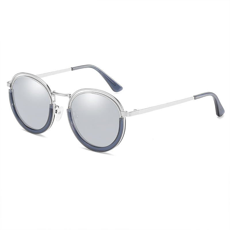 Alloy Polarized Round Sunglasses Women Driving Anti-UV UV400 Polarized Metal Frame Brand Designe Retro Sun Glasses