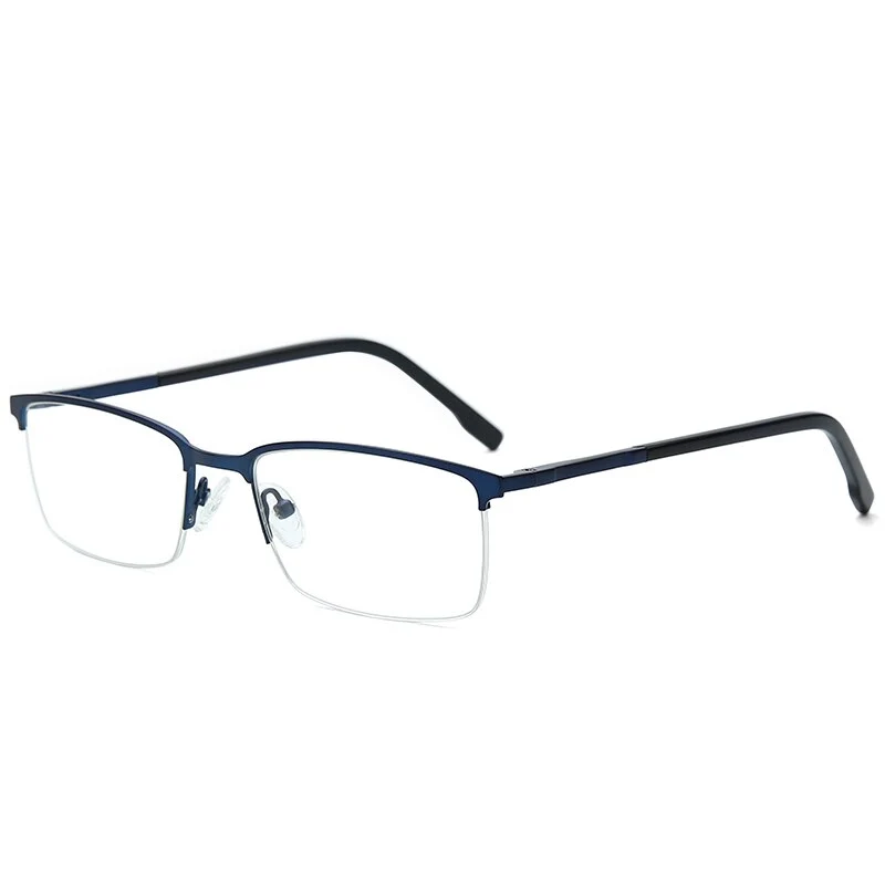 Alloy Semi Rimless Prescription Glasses Men Anti-Blue-Ray Myopia Eye Glasses Clear Optical Photochromic Eyeglasses 2020