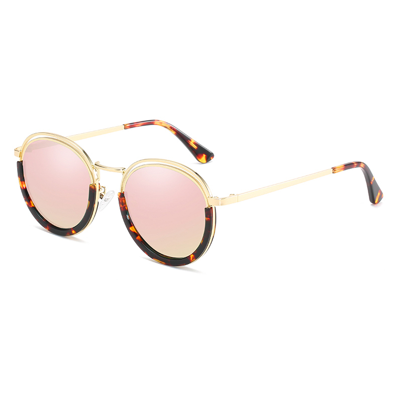 Alloy Polarized Round Sunglasses Women Driving Anti-UV UV400 Polarized Metal Frame Brand Designe Retro Sun Glasses