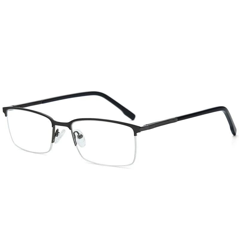 Alloy Semi Rimless Prescription Glasses Men Anti-Blue-Ray Myopia Eye Glasses Clear Optical Photochromic Eyeglasses 2020