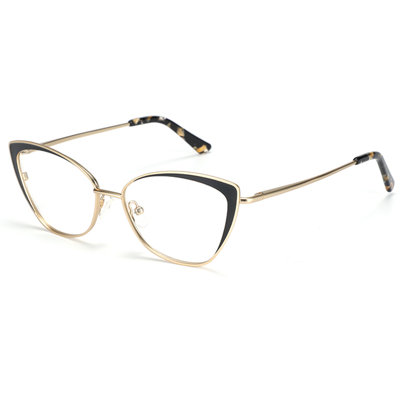 2019 Women Retro Metal Cat Eye Glasses Frame Brand Designer Fashion Eyewear Myopia Prescription Optical Eyeglasses