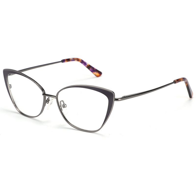 2019 Women Retro Metal Cat Eye Glasses Frame Brand Designer Fashion Eyewear Myopia Prescription Optical Eyeglasses
