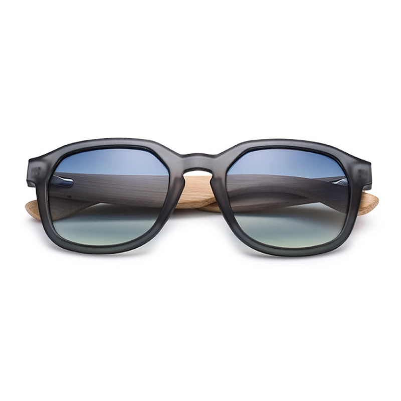 New arrival colorful mirror lens luxury wooden eco friendly glass high end sports sunglasses