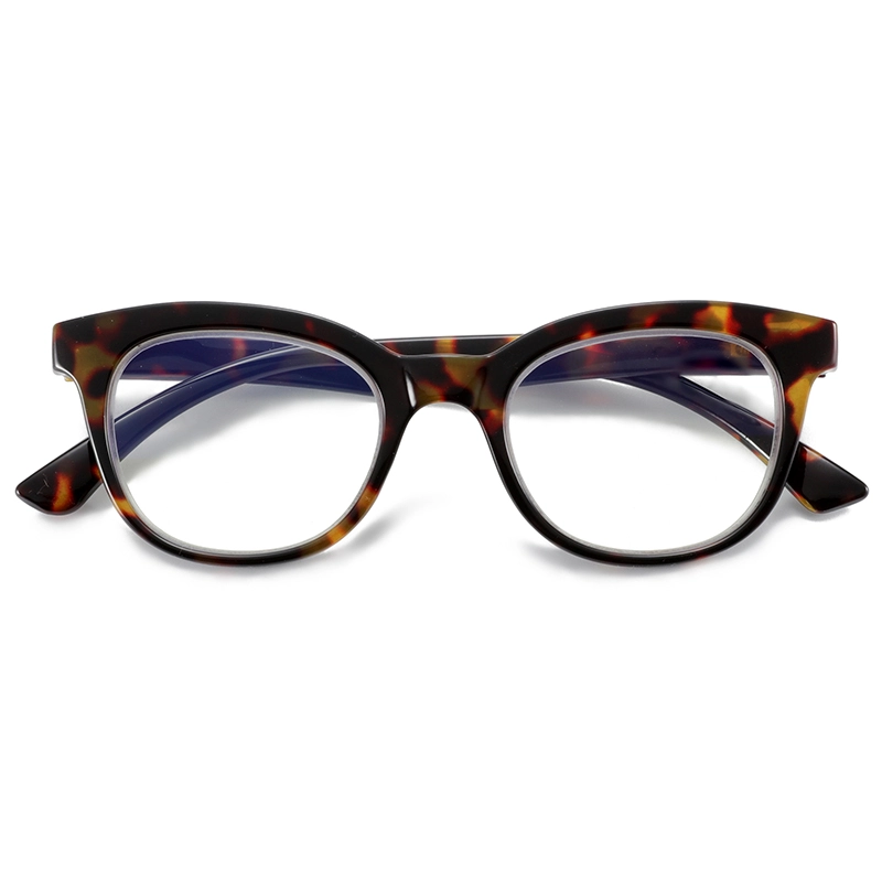 Casual and fashionable style with oval eye shape resin lenses PC unisex anti blue light blocking reading glasses eye glasses