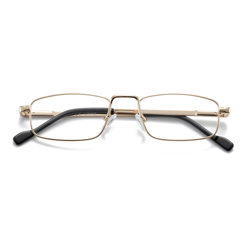 Full rim and square alloy shape style resin lenses metal men optical frames eyeglasses