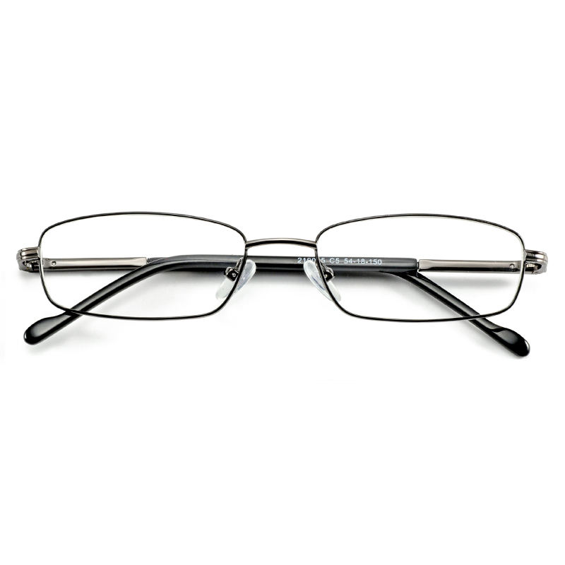 Oval retro style metal man glasses