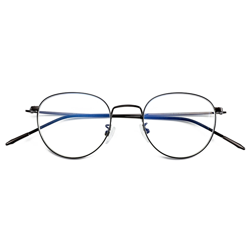 Round retro style metal neutral glasses