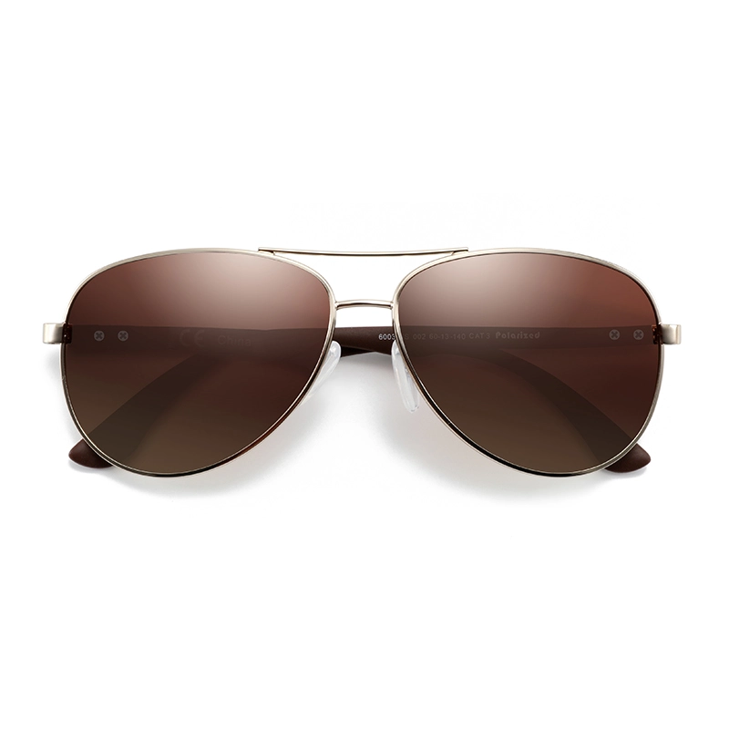 Pilot fashion style uv400 resin lenses carbon fiber rubber man