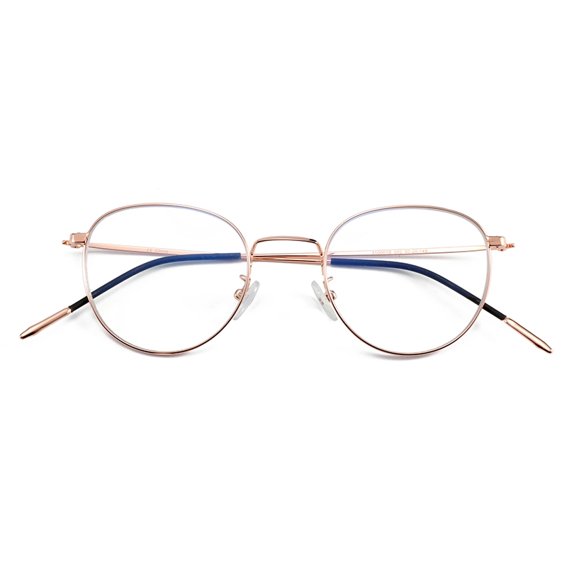 Round retro style metal neutral glasses