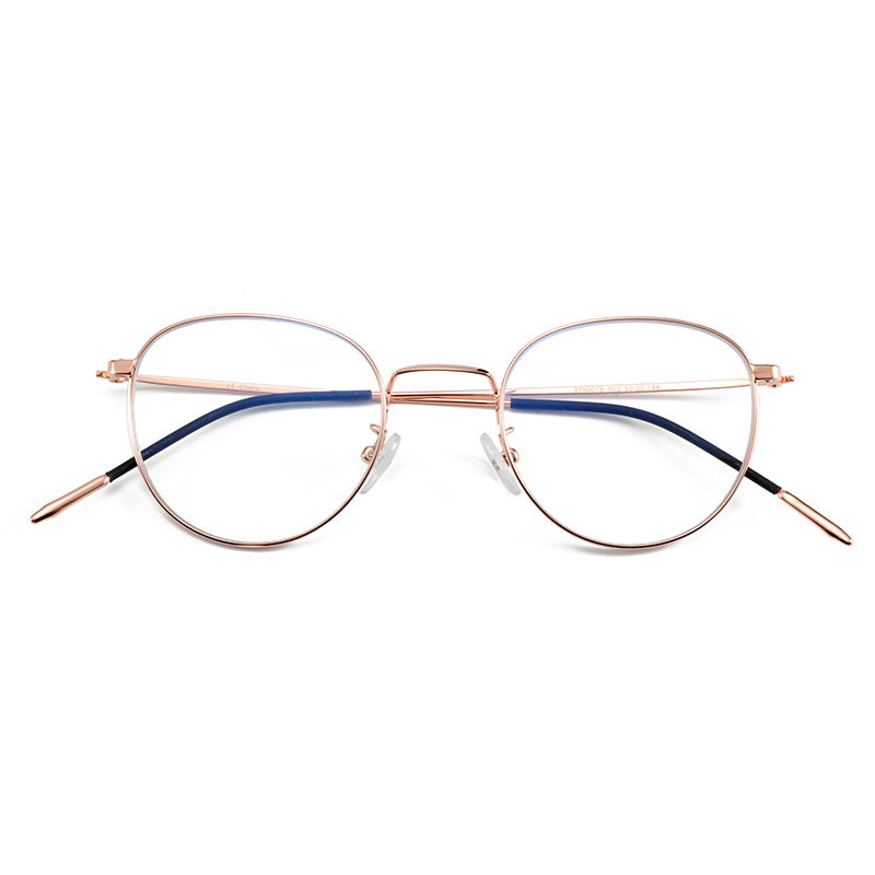 Round retro style metal neutral glasses