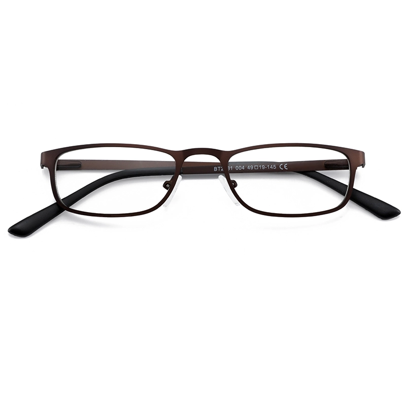 Oval retro style metal optical glasses for men