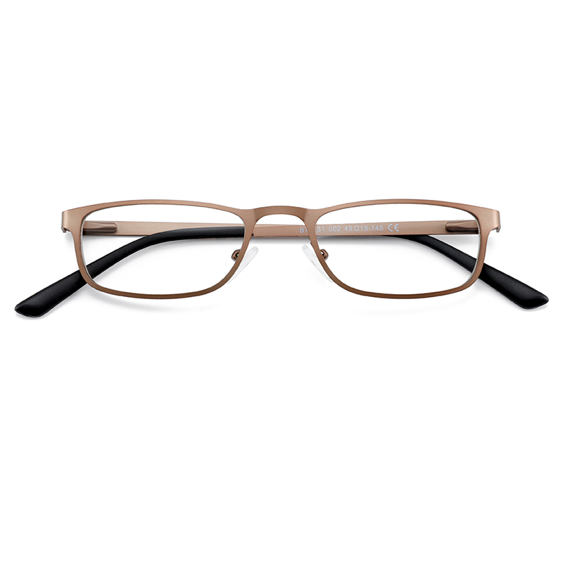 Oval retro style metal optical glasses for men