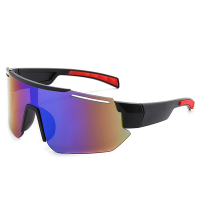 One-piece Half-rimless Sports Sunglasses Cycling Sun Glasses Wholesale