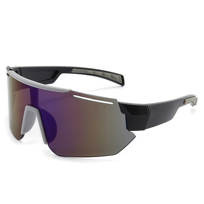 One-piece Half-rimless Sports Sunglasses Cycling Sun Glasses Wholesale