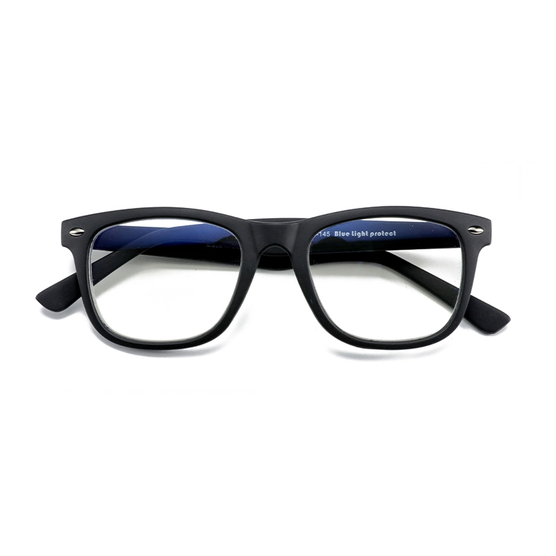 Blue light proof retro square injection molded men's glasses