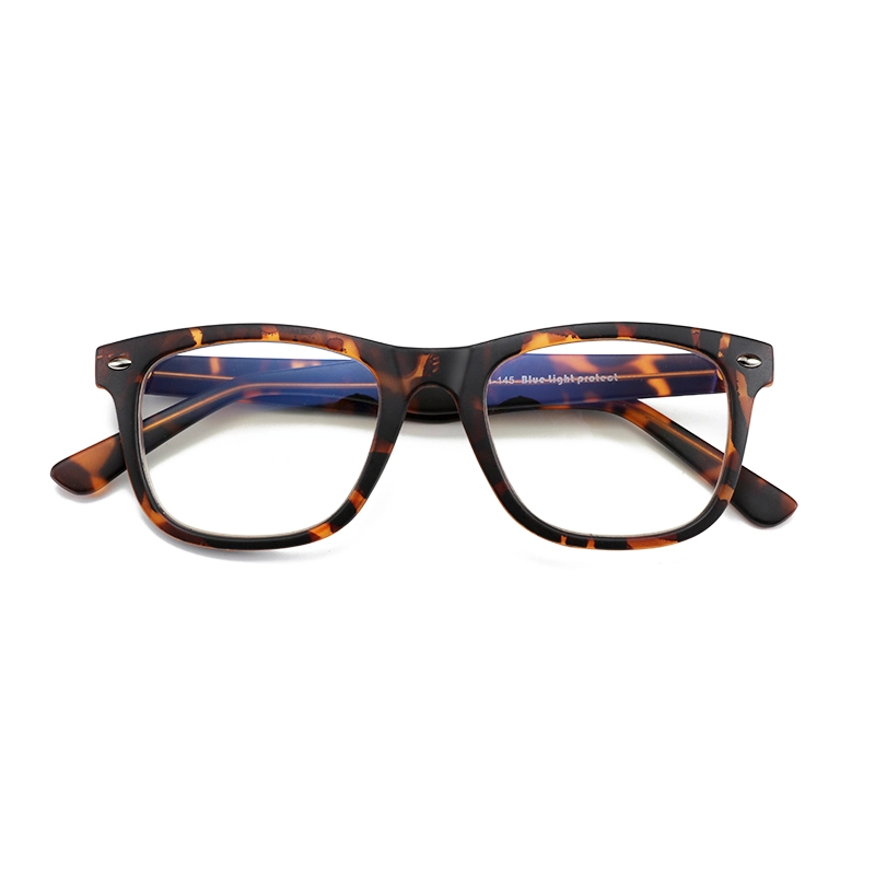 Blue light proof retro square injection molded men's glasses