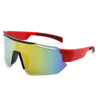 One-piece Half-rimless Sports Sunglasses Cycling Sun Glasses Wholesale