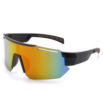 One-piece Half-rimless Sports Sunglasses Cycling Sun Glasses Wholesale