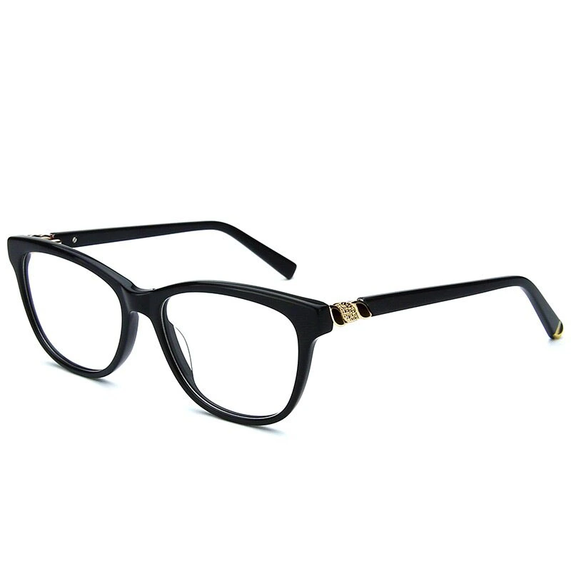 Black Acetate Prescription Glasses Women Optical Eyeglasses Frame Myopia Photochromic Eyewear Clear Fake Glasses 2020