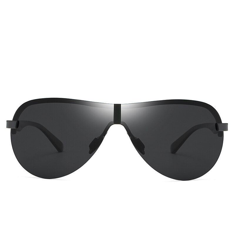Rimless Aviation Sunglasses Male Polarized UV400 Siamese Sun Glasses for Men Polaroid Driving Pilot Shades for Men