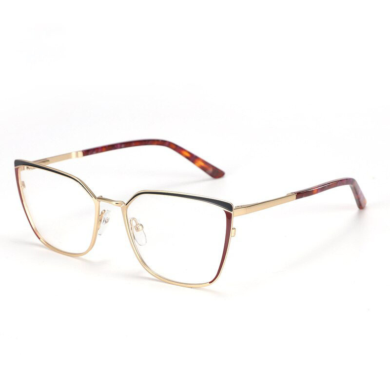 Alloy Patchwork Glasses Frames Optical Clear Lens Eye Glasses Optical Eyewear Frames Vintage Prescription Eyeglasses