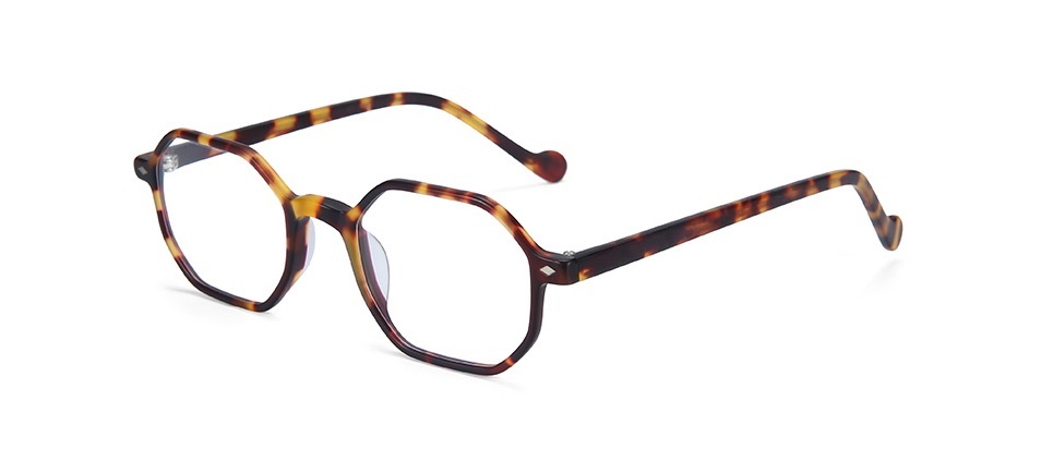 Ultralight Hexagon Glasses Frames Men Optical Myopia Eyewear Clear Lens Optical Glasses Acetate Eyeglasses Spectacles