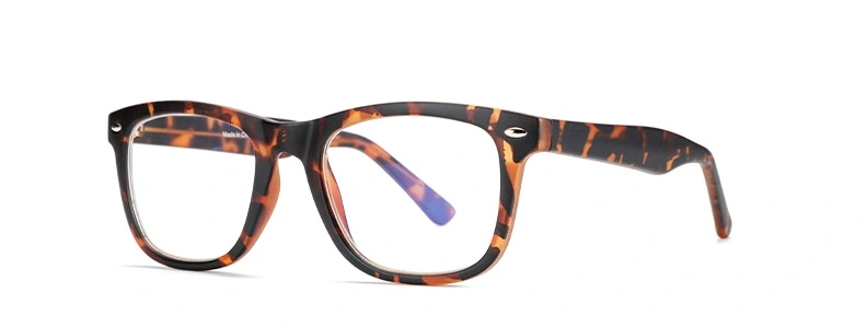 Blue light proof retro square injection molded men's glasses