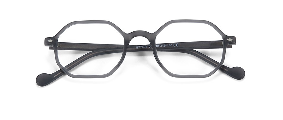 Ultralight Hexagon Glasses Frames Men Optical Myopia Eyewear Clear Lens Optical Glasses Acetate Eyeglasses Spectacles