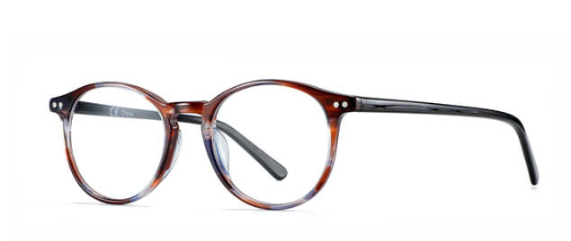 Best quality round acetate crystal transparent optical glasses frame for prescription glasses