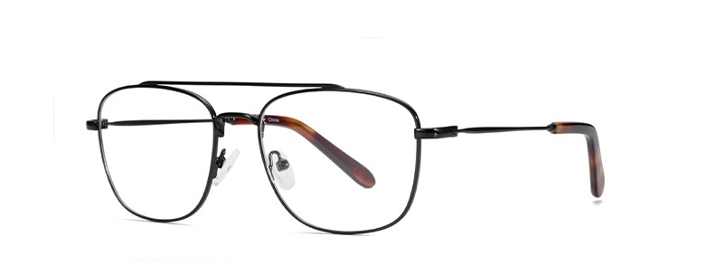 Thin frame double beam fashion style metal plate high grade frame optical glasses