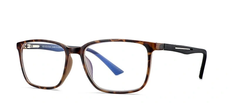 Square retro fashion style plastic men's presbyopia blue light glasses