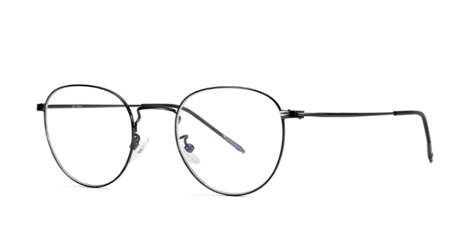 Round retro style metal neutral glasses